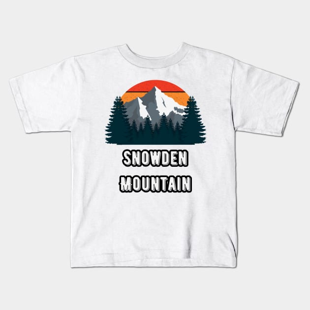 Snowden Mountain Kids T-Shirt by Canada Cities